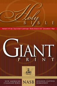 NASB Giant Print Handy-Size Bible-Burgundy Bonded Leather