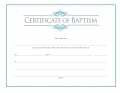 Certificate-Baptism w/Blue Foil Embossing (8-1/2