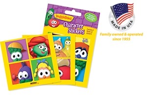 Sticker-Veggie Tale Characters-Assorted (Pack of 10)