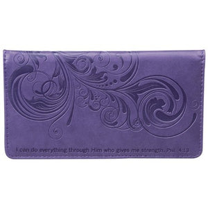 Checkbook/Wallet-I Can Do Everything-Purple