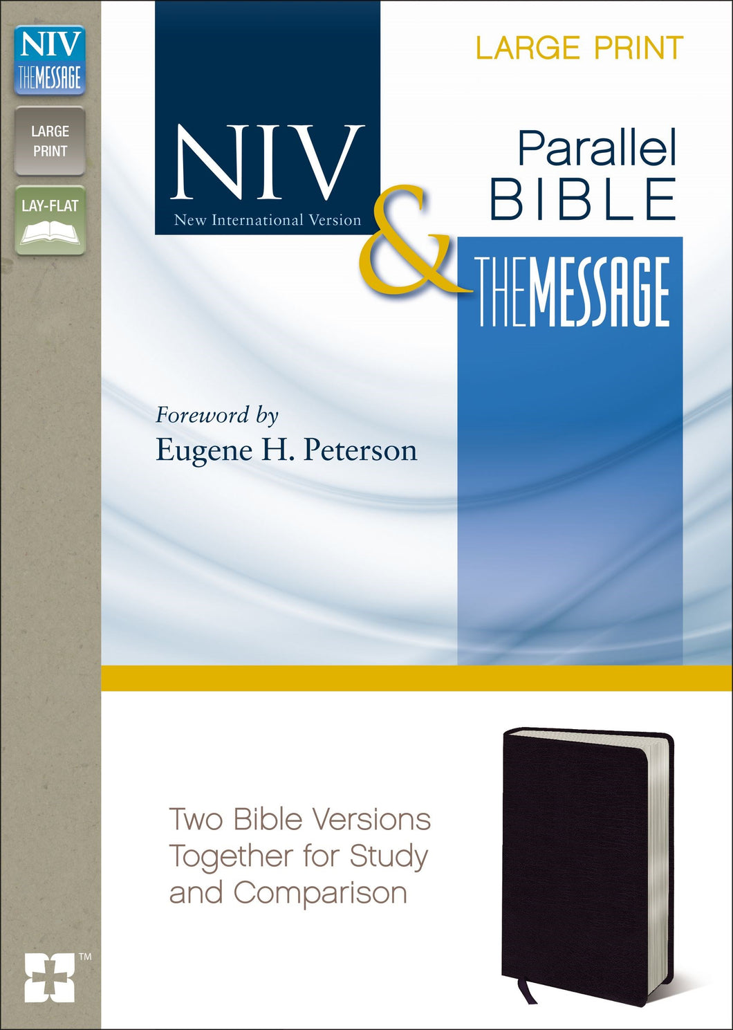 NIV & Message Side-By-Side Bible/Large Print-Black Bonded Leather