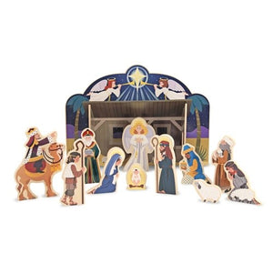 Nativity-Wooden Nativity Set (12 Pieces) (Ages 4+)