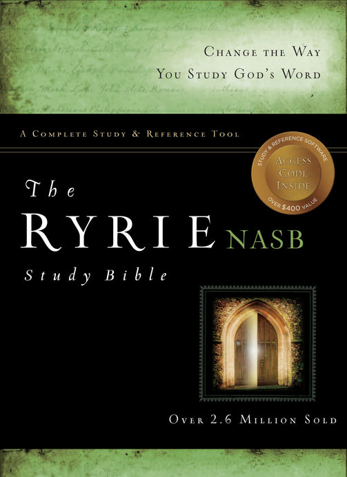 NASB Ryrie Study Bible-Black Genuine Leather Indexed