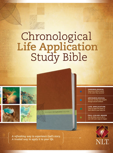 NLT Chronological Life Application Study Bible-Brown/Green/Dark Teal TuTone