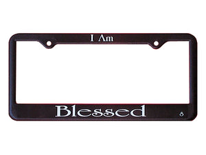 Auto Tag Frame-I Am Blessed-Black