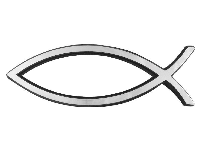 Auto Decal-3D Fish-Large (Silver) (Pack of 6)