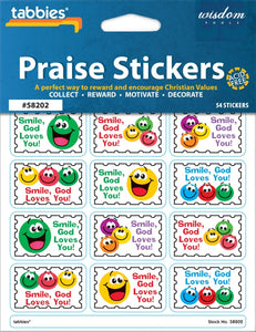 Praise Stickers-Smiley w/Praise Chart  (Pack of 54)
