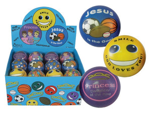 Toy-Assorted Bouncy Balls W/Display (2.75") (Pack of 24)