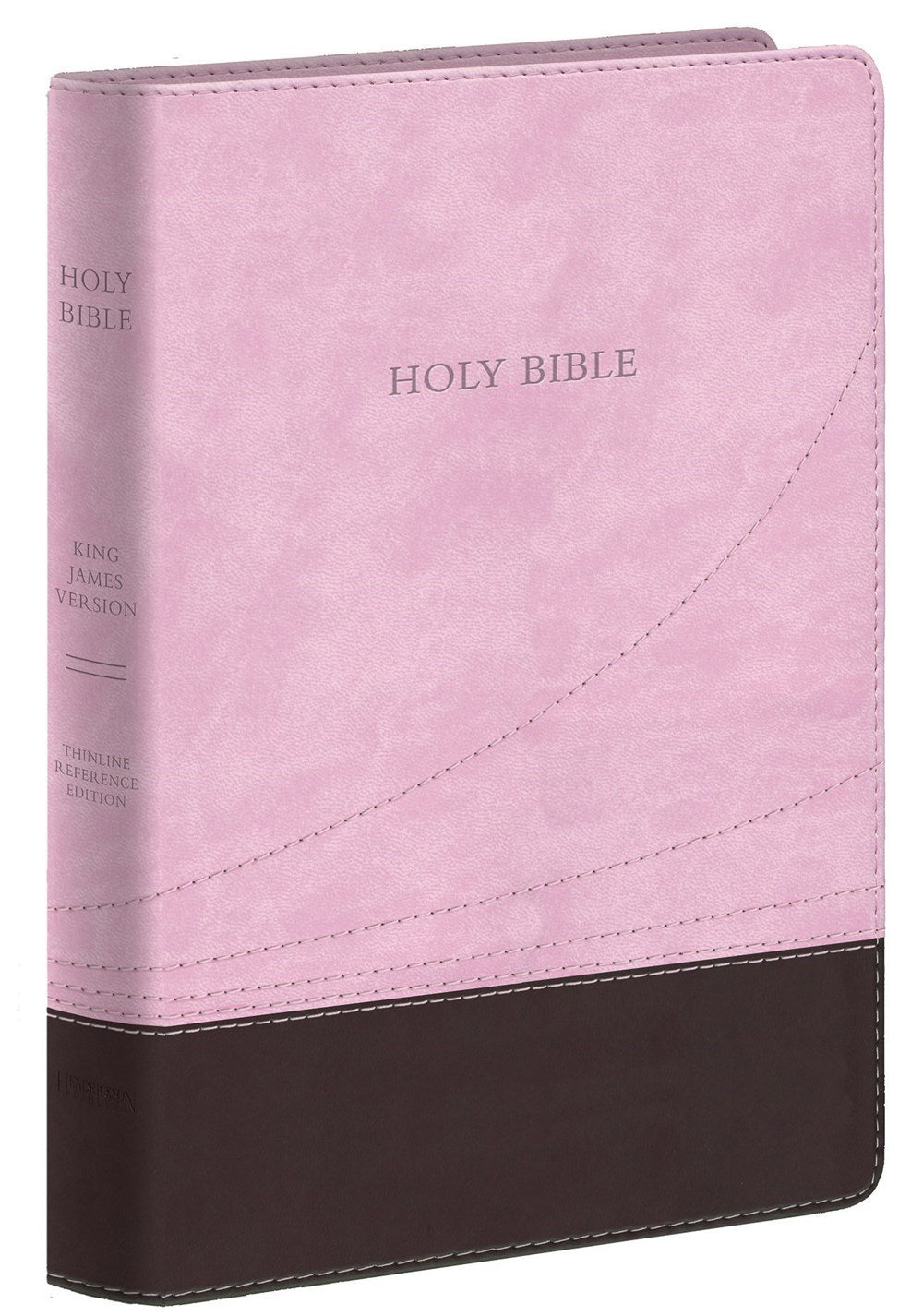 KJV Large Print Thinline Reference Bible-Chocolate/Pink Flexisoft