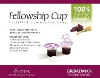 Communion-Fellowship Cup Prefilled Juice/Wafer (Box Of 6)