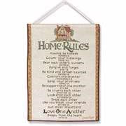 Bannerette-Home Rules (Tapestry) (13" x 18")