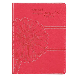 Journal-Handy-Sized-With God/Pink Orchid-LuxLeather
