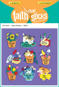 Sticker-God's Garden (6 Sheets) (Faith That Sticks)