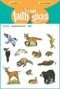 Sticker-Woodland Wonders (6 Sheets) (Faith That Sticks)