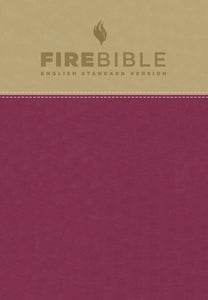 ESV Fire Bible-Tan/Berry Flexisoft