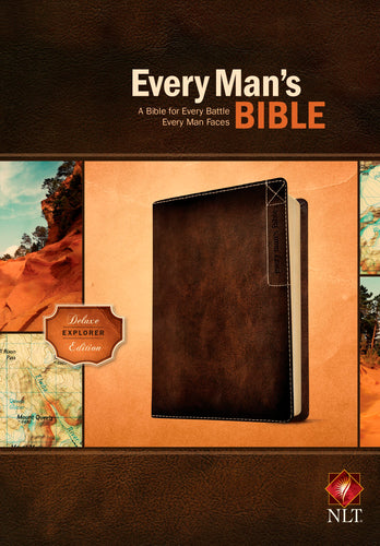 NLT Every Man's Bible: Deluxe Explorer Edition-Rustic Brown LeatherLike