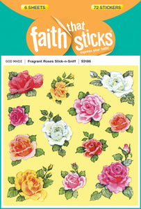 Sticker-Fragrant Roses/Stick-N-Sniff (6 Sheets) (Faith That Sticks)