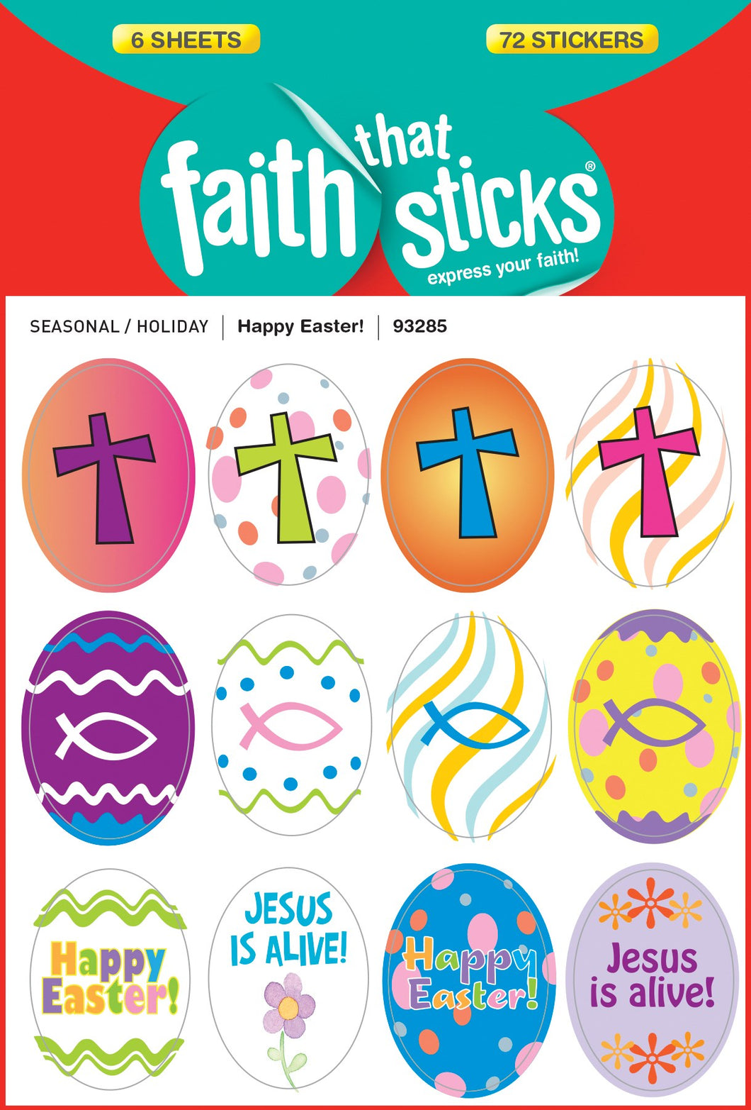 Sticker-Happy Easter! (6 Sheets) (Faith That Sticks)