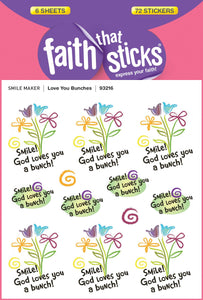Sticker-Love You Bunches (6 Sheets) (Faith That Sticks)