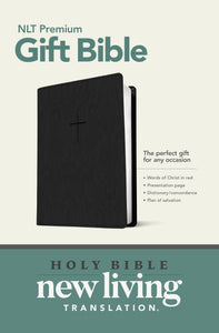 NLT Premium Gift Bible-Black LeatherLike
