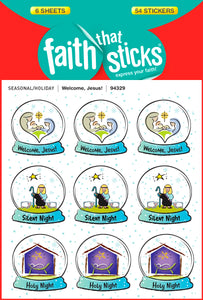 Sticker-Welcome Jesus (6 Sheets) (Faith That Sticks)