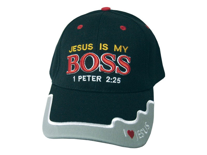 Cap-Jesus Is My Boss 1 Pet 2:25-Black