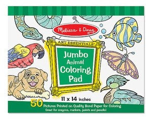 Jumbo Coloring Pad: Animal Activity Book-11" x 14" (50 Pages) (Ages 3+)