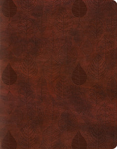 ESV Single Column Journaling Bible-Chestnut Leaves Design TruTone