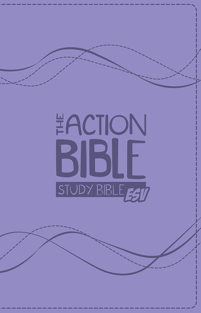 ESV The Action Bible Study Bible: Premium Edition-Lavender Virtual Leather (#134936)