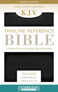 KJV Thinline Reference Bible-Black Bonded Leather
