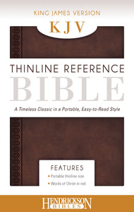 KJV Thinline Reference Bible-Chestnut Brown Flexisoft
