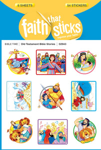 Sticker-Old Testament Bible Stories (6 Sheets) (Faith That Sticks)