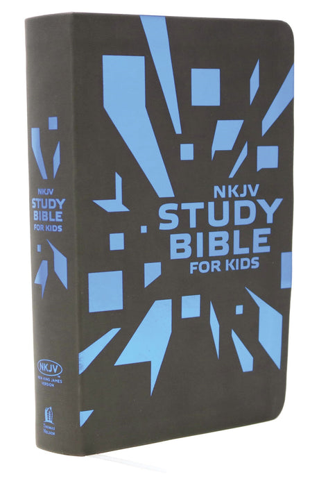 NKJV Study Bible For Kids-Blue/Grey Imitation Leather