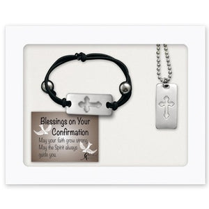 Jewelry Set-Confirmation-Cross Bracelet and Pendant (Set Of 2)