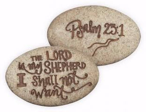 Stone-Psalm-Lord Is My Shepherd I Shall Not Want-Psalm 23:1 (2")