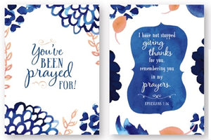 Note Card-You've Been Prayed For Trend Note (Pack Of 10)