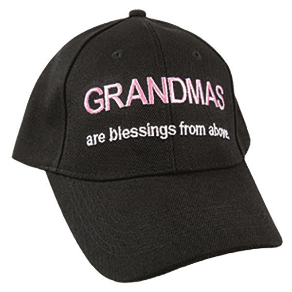 Cap-Grandmas Are Blessings From Above-Black/Pink & White