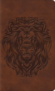 ESV Thinline Bible-Brown  Royal Lion Design TruTone