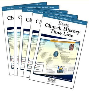 Basic Church History Time Line Pamphlet (Pack Of 5)