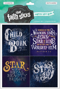 Sticker-Christmas Greetings (2 Sheets) (Faith That Sticks)