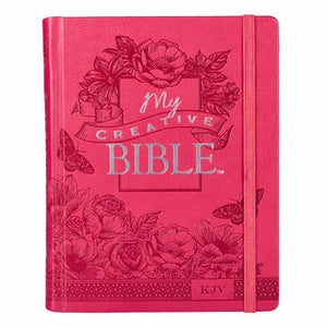 KJV My Creative Bible-Pink Faux Leather Hardcover