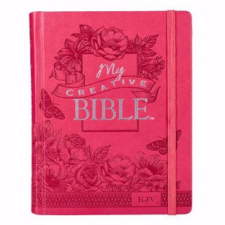 KJV My Creative Bible-Pink Faux Leather Hardcover