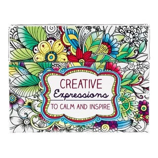 Creative Expressions Adult Coloring Cards (Box Of 44)