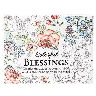 Colorful Blessings Adult Coloring Cards (Box Of 44)
