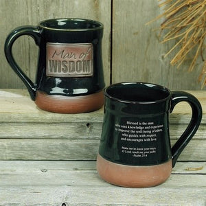 Mug-Pottery-Man Of Wisdom-Black (20 Oz)