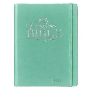 KJV My Creative Bible-Teal Faux Leather Hardcover