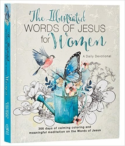 Illustrated Words Of Jesus For Women Adult Coloring Book