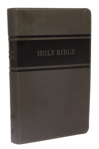 KJV Deluxe Gift Bible (Comfort Print)-Gray Leathersoft