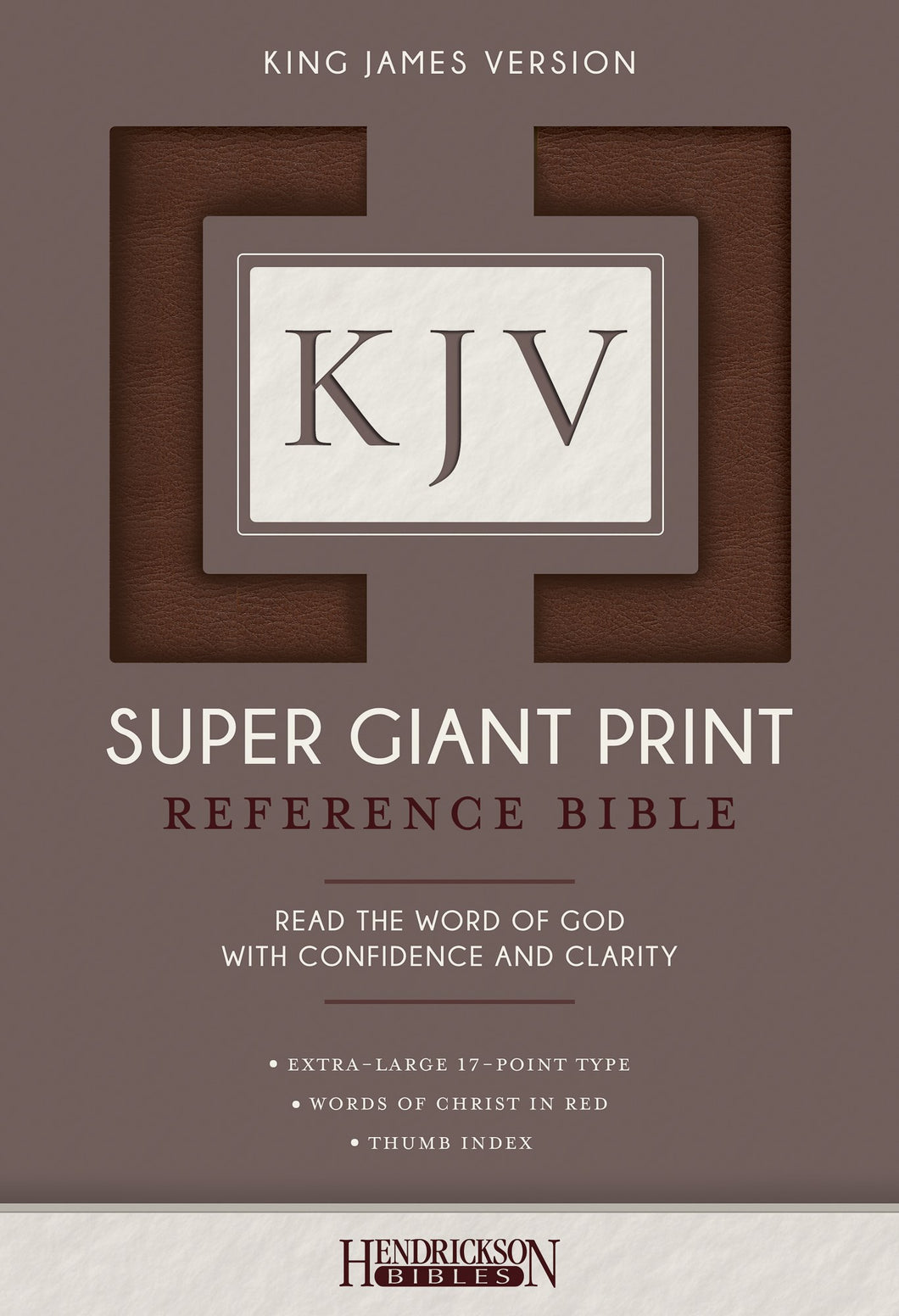 KJV Super Giant Print Reference Bible-Brown Flexisoft Indexed