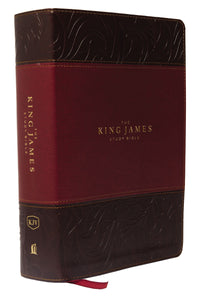 KJV Study Bible (Full-Color)-Burgundy/Dark Burgundy Leathersoft Indexed